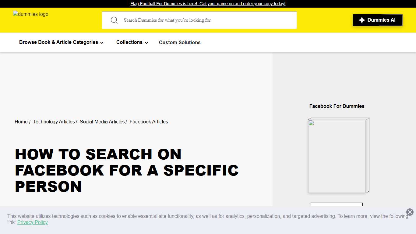 How to Search on Facebook for a Specific Person | dummies
