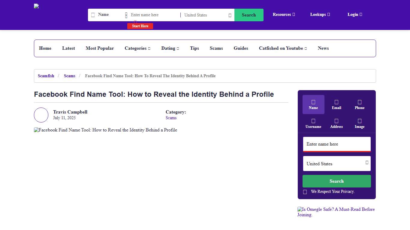 Facebook Find Name Tool: How to Reveal the Identity Behind a Profile | Social Catfish